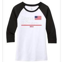 Ligma Johnson Funny Presidential Election 2024 Parody Women's Tri-Blend 3/4-Sleeve Raglan Shirt