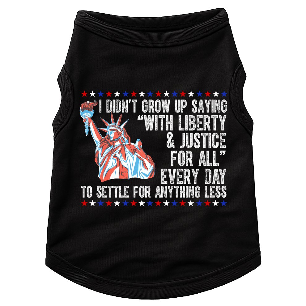 Liberty Justice For All Patriotic Pro American Doggie Tank