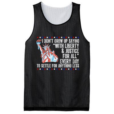 Liberty Justice For All Patriotic Pro American Mesh Reversible Basketball Jersey Tank