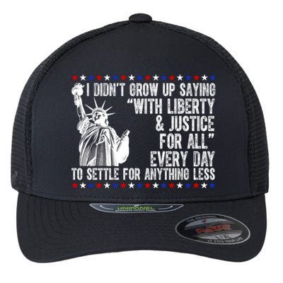 Liberty Justice For All Patriotic 4th Of July Flexfit Unipanel Trucker Cap