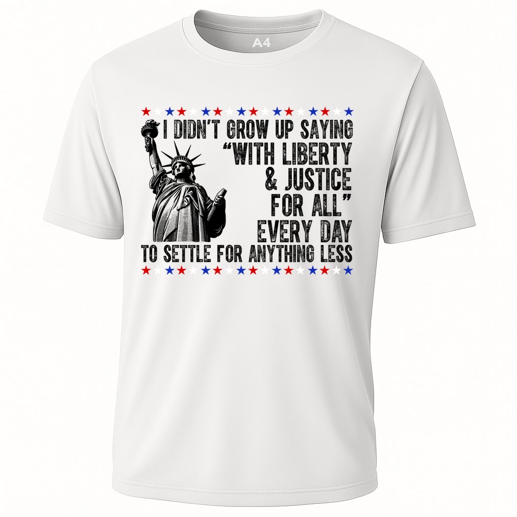 Liberty Justice For All Patriotic 4th Of July Cooling Performance Crew T-Shirt