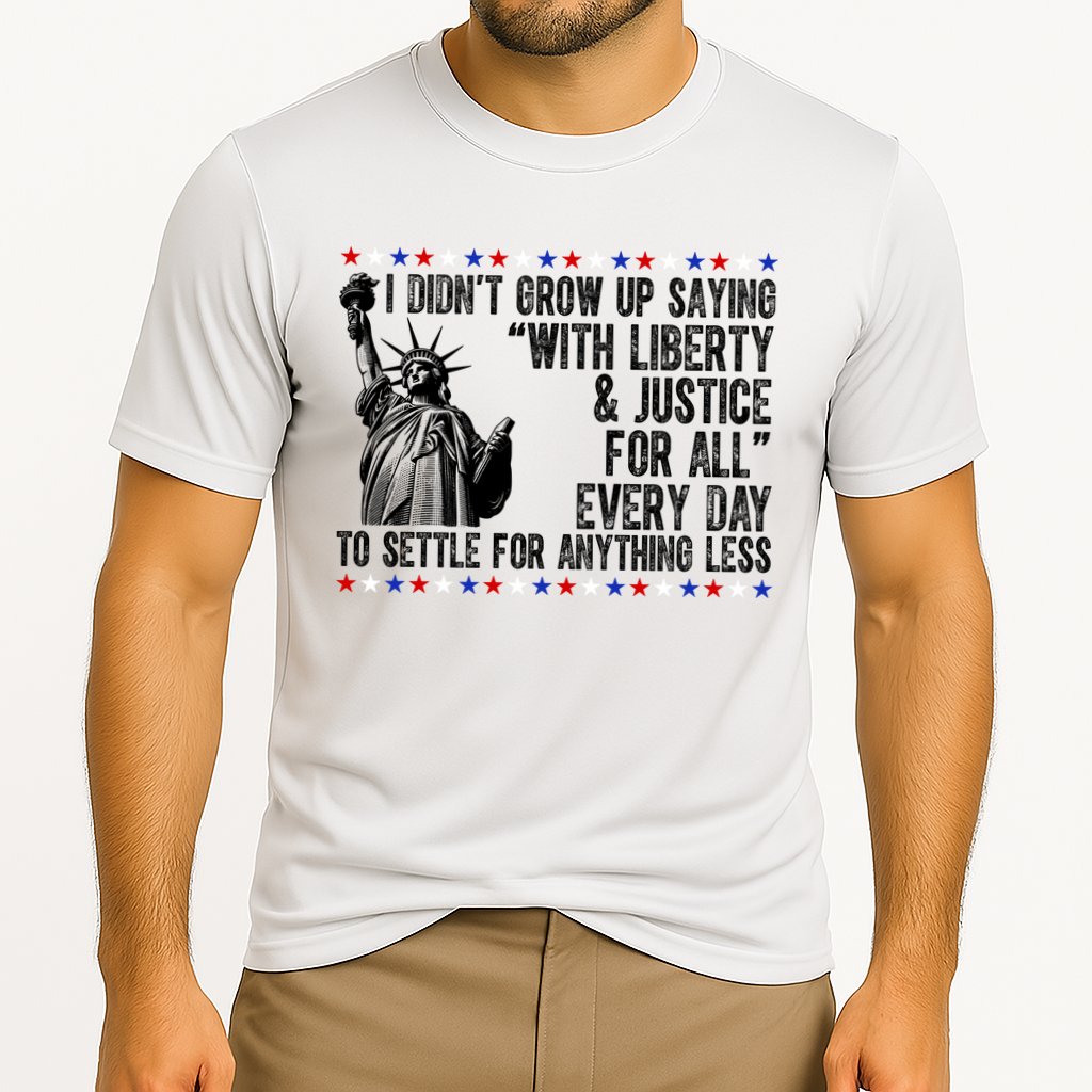Liberty Justice For All Patriotic 4th Of July Cooling Performance Crew T-Shirt