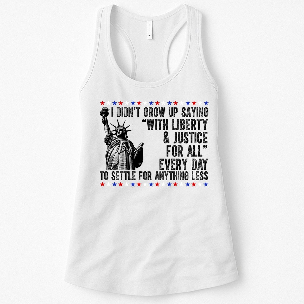 Liberty Justice For All Patriotic 4th Of July Womens Tank Top