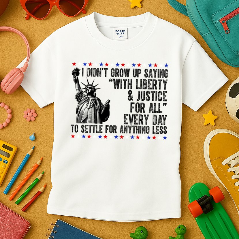 Liberty Justice For All Patriotic 4th Of July Kids T-Shirt