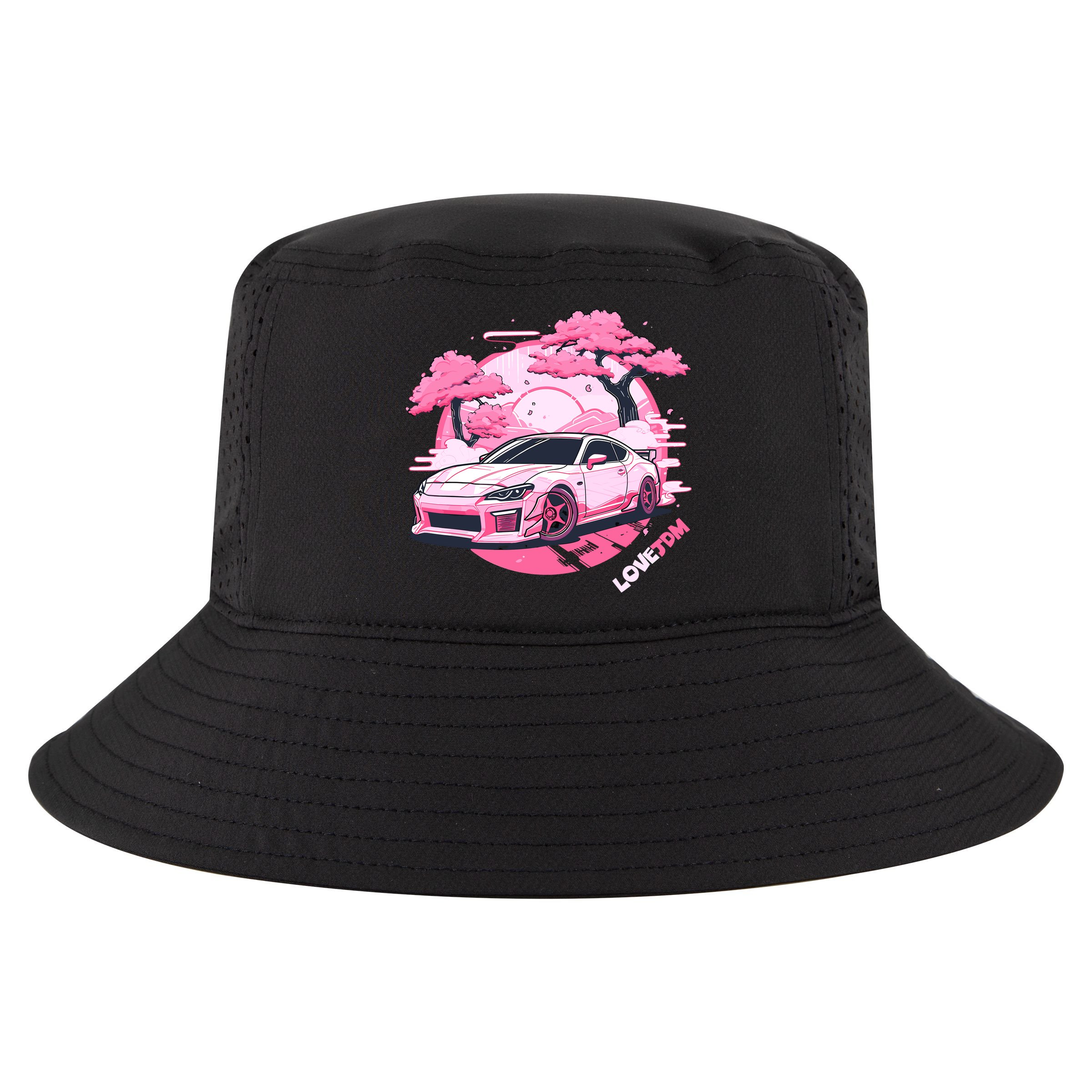 Love JDM Girl Racer Pink Japanese Race Car Cool Comfort Performance Bucket Hat