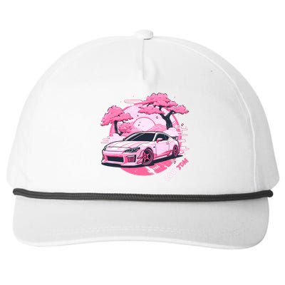 Love JDM Girl Racer Pink Japanese Race Car Snapback Five-Panel Rope Hat