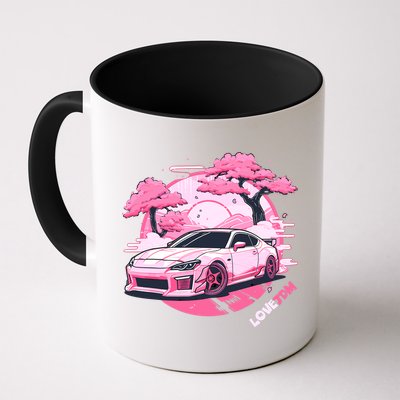 Love JDM Girl Racer Pink Japanese Race Car Mug