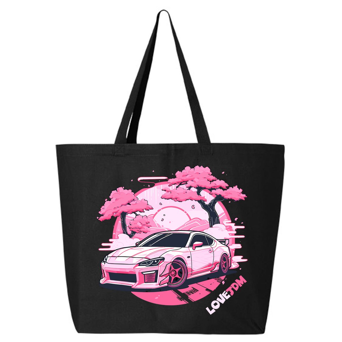 Love JDM Girl Racer Pink Japanese Race Car 25L Jumbo Tote