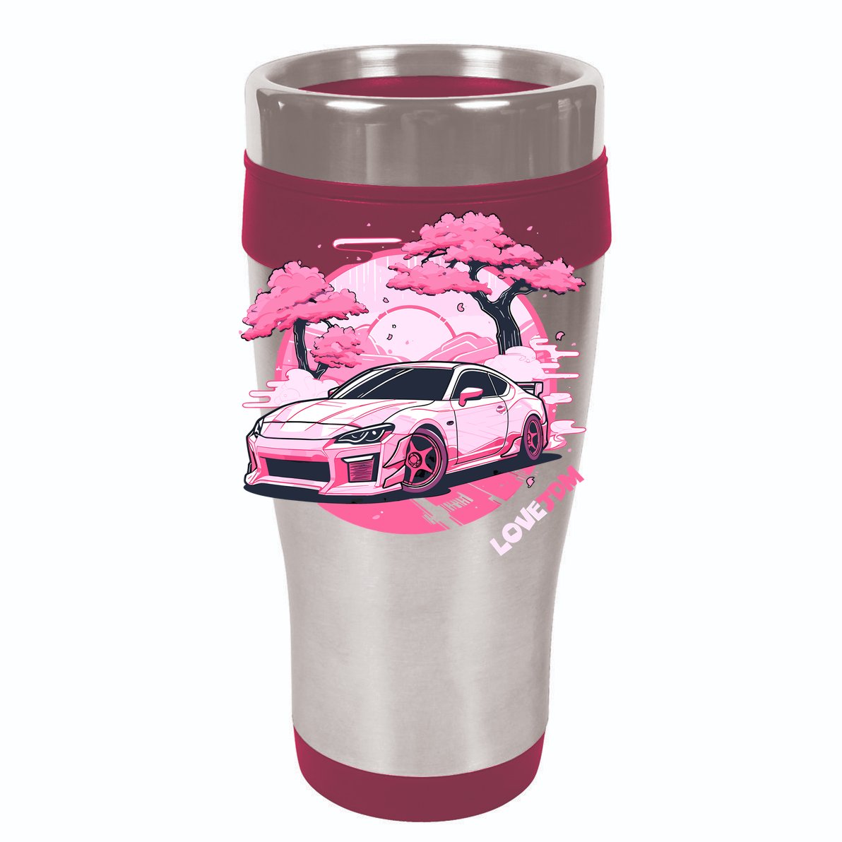 Love JDM Girl Racer Pink Japanese Race Car Womens T-Shirt