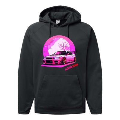 Love Jdm Girl Racer Japanese Modified Race Car Performance Fleece Hoodie