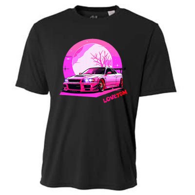 Love Jdm Girl Racer Japanese Modified Race Car Cooling Performance Crew T-Shirt