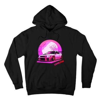 Love Jdm Girl Racer Japanese Modified Race Car Hoodie