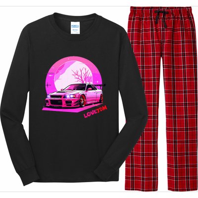 Love Jdm Girl Racer Japanese Modified Race Car Long Sleeve Pajama Set