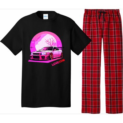 Love Jdm Girl Racer Japanese Modified Race Car Pajama Set