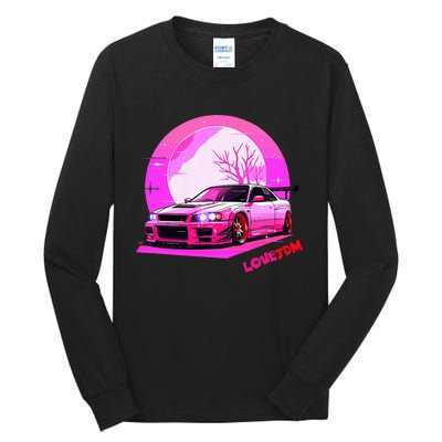 Love Jdm Girl Racer Japanese Modified Race Car Tall Long Sleeve T-Shirt