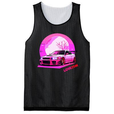 Love Jdm Girl Racer Japanese Modified Race Car Mesh Reversible Basketball Jersey Tank