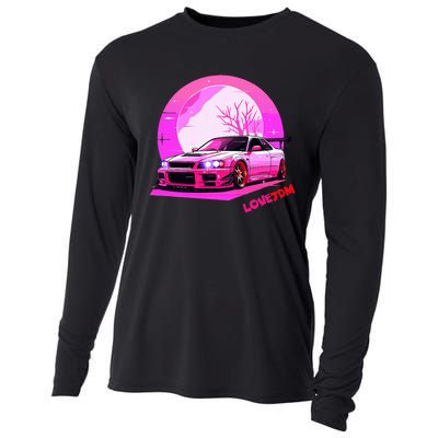 Love Jdm Girl Racer Japanese Modified Race Car Cooling Performance Long Sleeve Crew