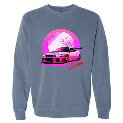 Love Jdm Girl Racer Japanese Modified Race Car Garment-Dyed Sweatshirt