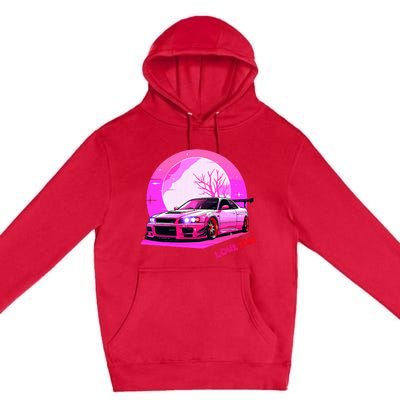 Love Jdm Girl Racer Japanese Modified Race Car Premium Pullover Hoodie