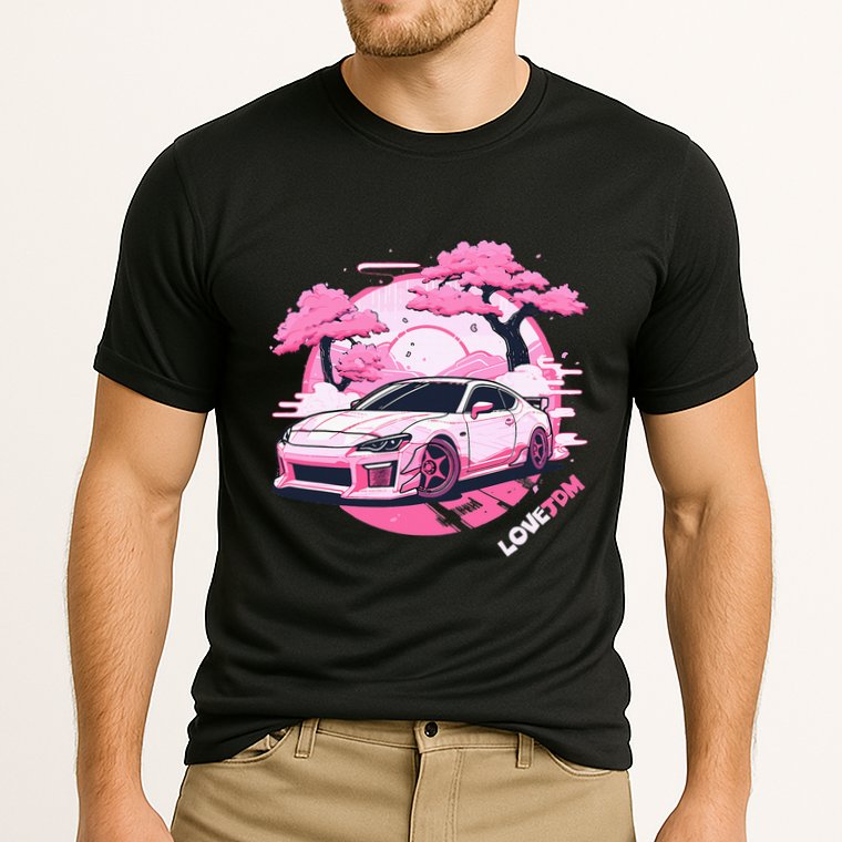 Love Jdm Girl Racer Pink Japanese Race Car Cooling Performance Crew T-Shirt