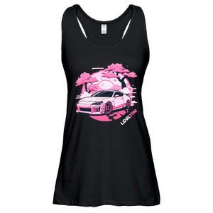 Love Jdm Girl Racer Pink Japanese Race Car Ladies Essential Flowy Tank