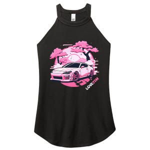 Love Jdm Girl Racer Pink Japanese Race Car Women's Perfect Tri Rocker Tank