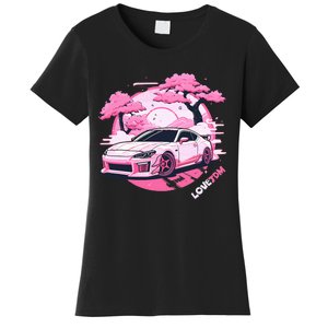 Love Jdm Girl Racer Pink Japanese Race Car Women's T-Shirt