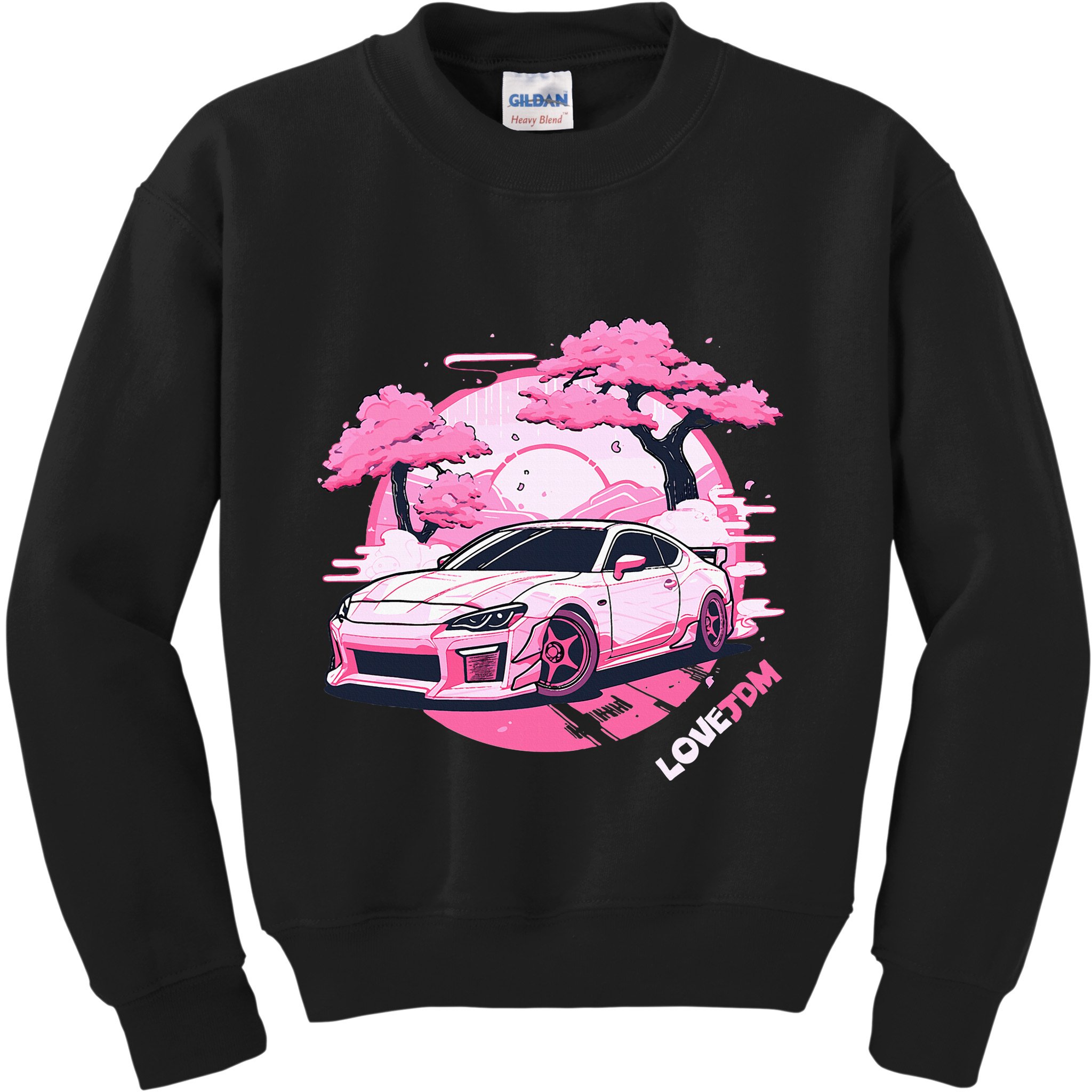 Love Jdm Girl Racer Pink Japanese Race Car Kids Sweatshirt