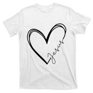 Love Jesus Heart Christian T-Shirt