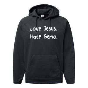 Love Jesus Hate Semo Performance Fleece Hoodie