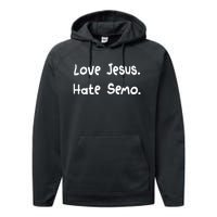 Love Jesus Hate Semo Performance Fleece Hoodie