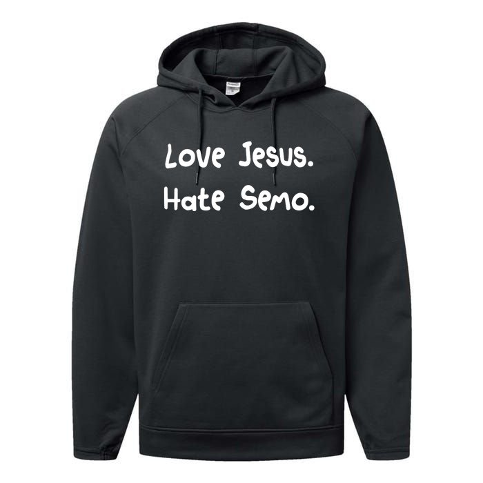 Love Jesus Hate Semo Performance Fleece Hoodie