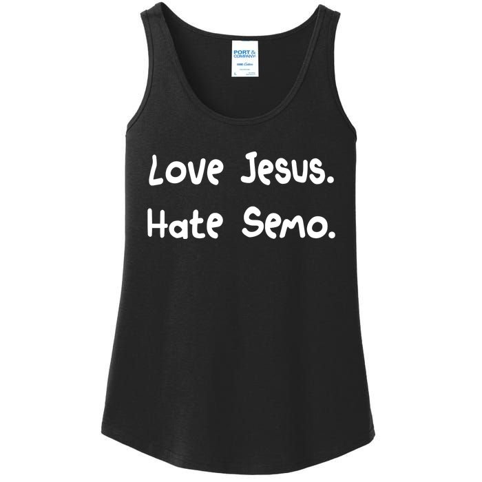 Love Jesus Hate Semo Ladies Essential Tank