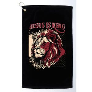 Lion Jesus Is King Christian Bible Scripture Faith Quote Platinum Collection Golf Towel