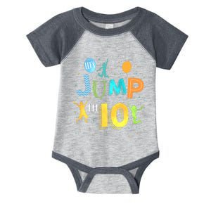 LetS Jump IM 10 Year Old Birthday Jumping 10th Birthday Infant Baby Jersey Bodysuit