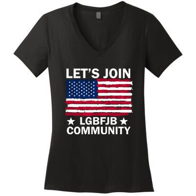 Lets Join Lgbfjb Community Women's V-Neck T-Shirt