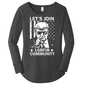 Lets Join Lgbfjb Community Women's Perfect Tri Tunic Long Sleeve Shirt