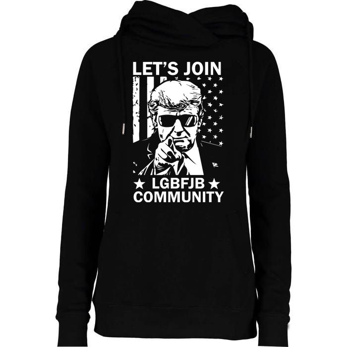 Lets Join Lgbfjb Community Womens Funnel Neck Pullover Hood