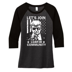 Lets Join Lgbfjb Community Women's Tri-Blend 3/4-Sleeve Raglan Shirt