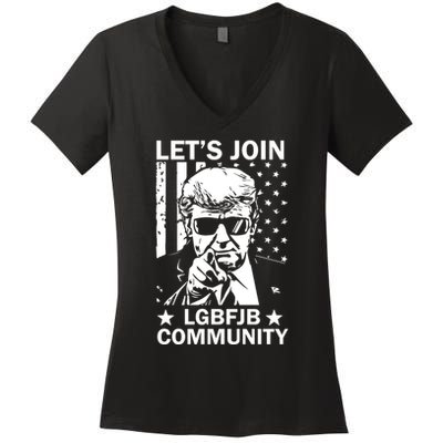 Lets Join Lgbfjb Community Women's V-Neck T-Shirt