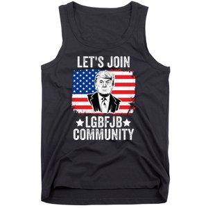 Lets Join Lgbfjb Community Lets Go Brandon Trump And America Flag Anti Biden Vi Tank Top