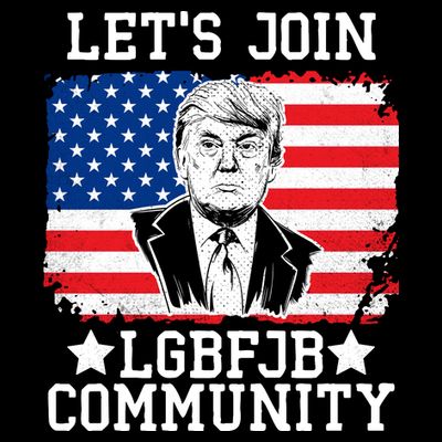 Lets Join Lgbfjb Community Lets Go Brandon Trump And America Flag Anti Biden Vi T-Shirt