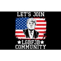 Lets Join Lgbfjb Community Lets Go Brandon Trump And America Flag Anti Biden Vi Bumper Sticker