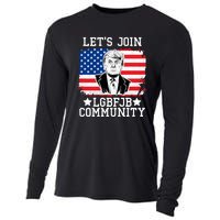 Lets Join Lgbfjb Community Lets Go Brandon Trump And America Flag Anti Biden Vi Cooling Performance Long Sleeve Crew