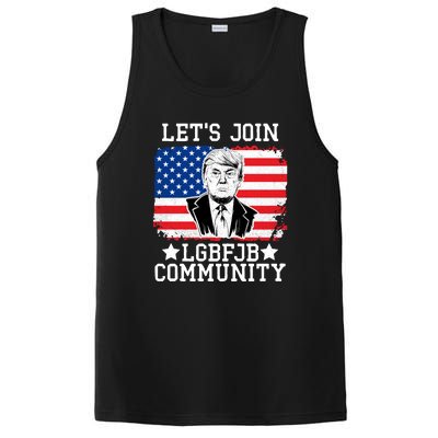 Lets Join Lgbfjb Community Lets Go Brandon Trump And America Flag Anti Biden Vi PosiCharge Competitor Tank