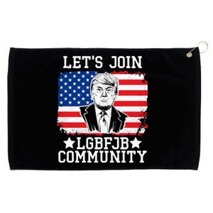 Lets Join Lgbfjb Community Lets Go Brandon Trump And America Flag Anti Biden Vi Grommeted Golf Towel