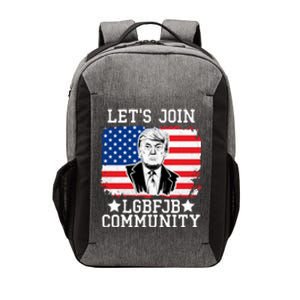 Lets Join Lgbfjb Community Lets Go Brandon Trump And America Flag Anti Biden Vi Vector Backpack