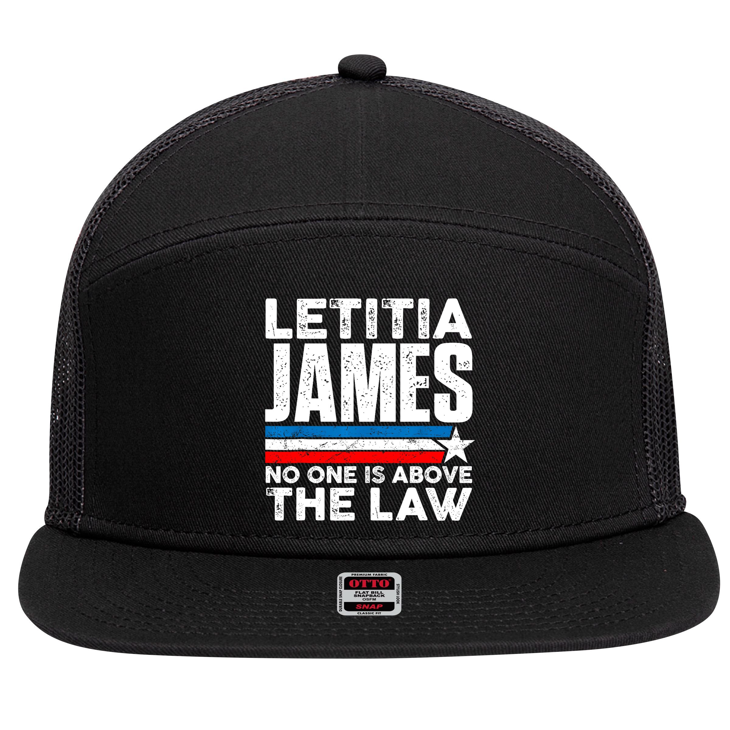 Letitia James 7 Panel Mesh Trucker Snapback Hat