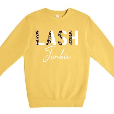 Lash Junkie Lash Bar Eyelash Tech Lash Artist Cool Gift Premium Crewneck Sweatshirt