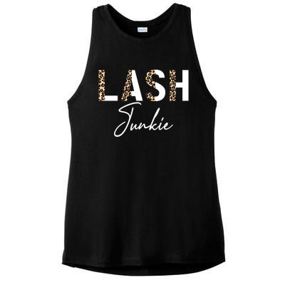 Lash Junkie Lash Bar Eyelash Tech Lash Artist Cool Gift Ladies PosiCharge Tri-Blend Wicking Tank